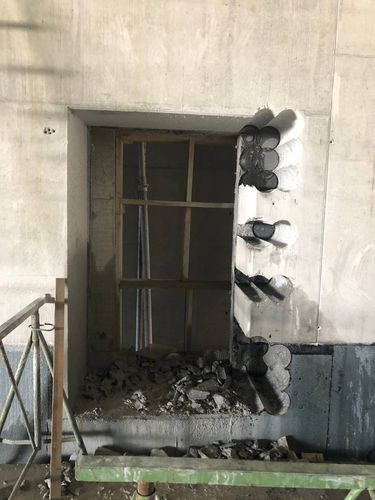 Betonschneiden für Baumaßnahmen auf Flachdach